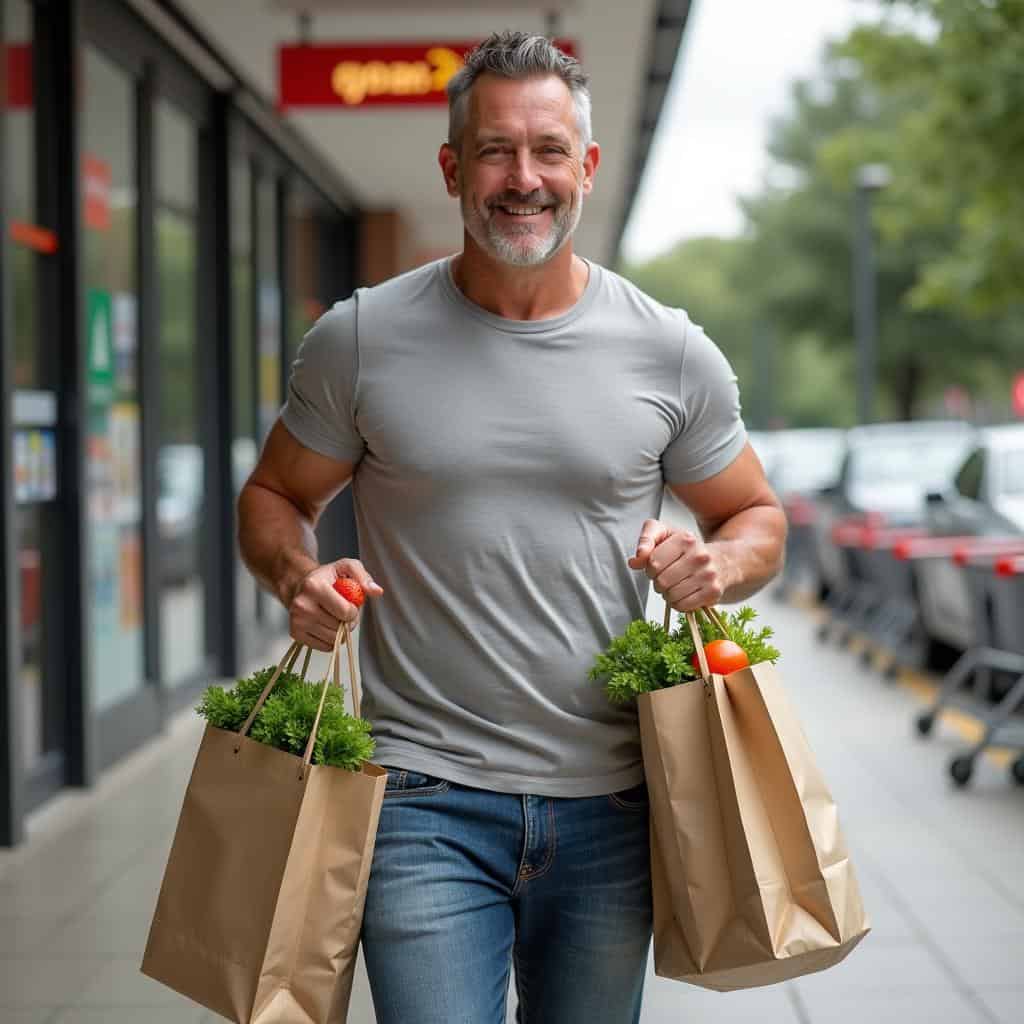Carrying groceries